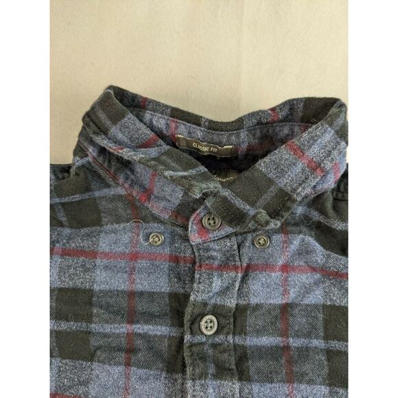 Mens Eddie Bauer Classic Fit Long Sleeve Plaid Button Down Shirt Size M Blue - Picture 5 of 9
